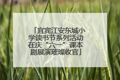 宜宾江安东城小学读书节系列活动在庆“六一”课本剧展演璀璨收官