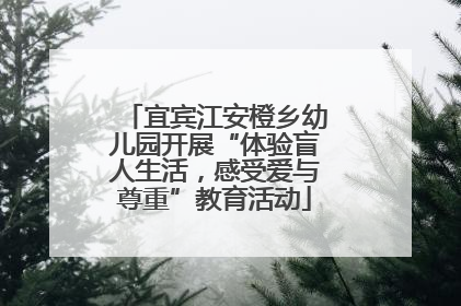 宜宾江安橙乡幼儿园开展“体验盲人生活，感受爱与尊重”教育活动