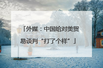 外媒：中国给对美贸易谈判“打了个样”