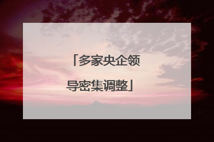 多家央企领导密集调整