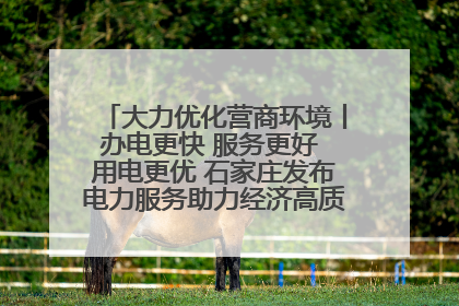大力优化营商环境丨办电更快 服务更好 用电更优 石家庄发布电力服务助力经济高质量发展八项措施
