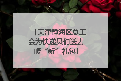 天津静海区总工会为快递员们送去暖“新”礼包