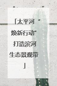 太平河“焕新行动” 打造滨河生态景观带