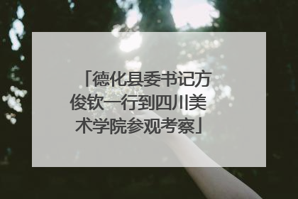德化县委书记方俊钦一行到四川美术学院参观考察