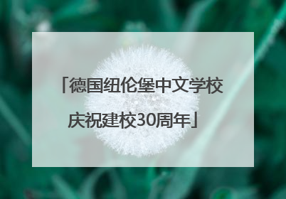 德国纽伦堡中文学校庆祝建校30周年