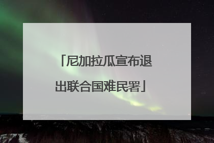 尼加拉瓜宣布退出联合国难民署