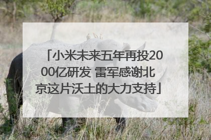 小米未来五年再投2000亿研发 雷军感谢北京这片沃土的大力支持