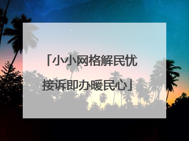 小小网格解民忧 接诉即办暖民心