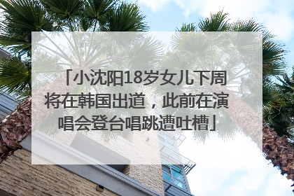小沈阳18岁女儿下周将在韩国出道，此前在演唱会登台唱跳遭吐槽