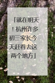 就在明天！杭州许多初三家长今天赶着去这两个地方
