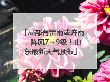 局部有雷雨或阵雨，阵风7～9级！山东最新天气预报