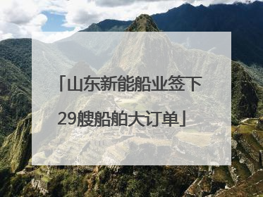 山东新能船业签下29艘船舶大订单