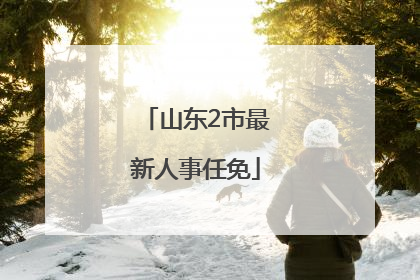 山东2市最新人事任免