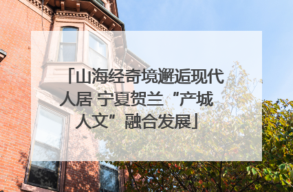 山海经奇境邂逅现代人居 宁夏贺兰“产城人文”融合发展