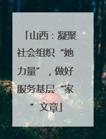 山西：凝聚社会组织“她力量”，做好服务基层“家”文章
