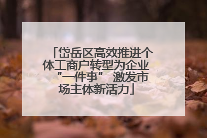岱岳区高效推进个体工商户转型为企业“一件事” 激发市场主体新活力