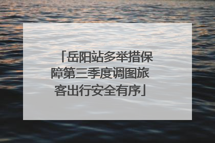 岳阳站多举措保障第三季度调图旅客出行安全有序