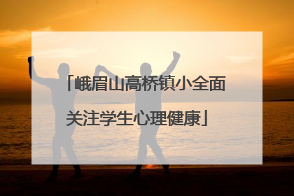峨眉山高桥镇小全面关注学生心理健康
