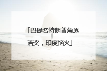 巴提名特朗普角逐诺奖，印度恼火