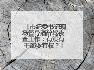 市纪委书记现场督导酒醉驾夜查工作：有没有干部耍特权？