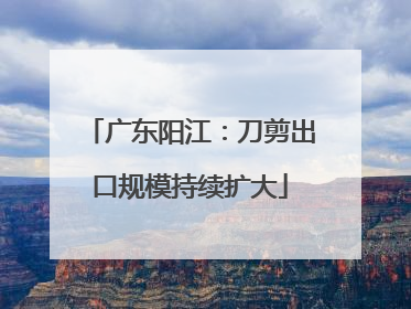 广东阳江：刀剪出口规模持续扩大