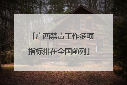 广西禁毒工作多项指标排在全国前列