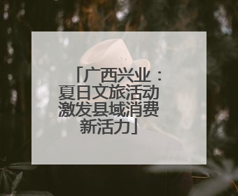 广西兴业：夏日文旅活动激发县域消费新活力