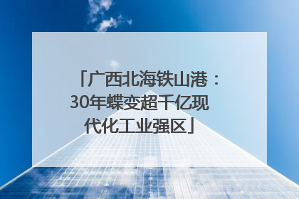广西北海铁山港：30年蝶变超千亿现代化工业强区