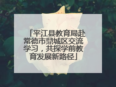 平江县教育局赴常德市鼎城区交流学习，共探学前教育发展新路径