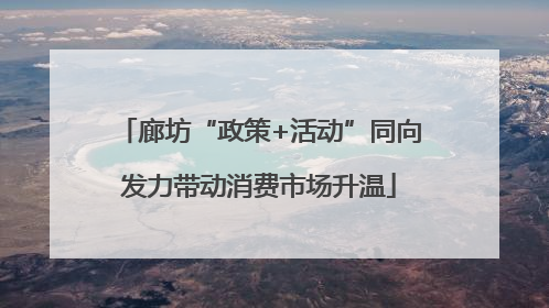 廊坊“政策+活动”同向发力带动消费市场升温