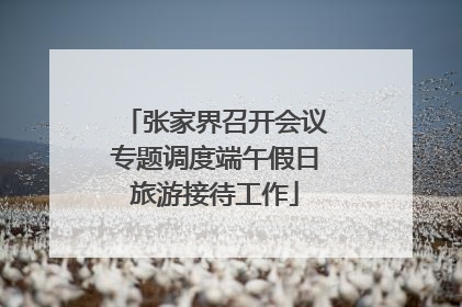 张家界召开会议专题调度端午假日旅游接待工作