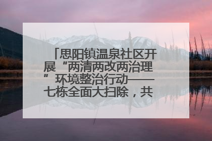 思阳镇温泉社区开展“两清两改两治理”环境整治行动——七栋全面大扫除，共建洁净家园