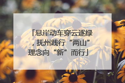 悬崖动车穿云逐绿，抚州践行“两山”理念向“新”而行