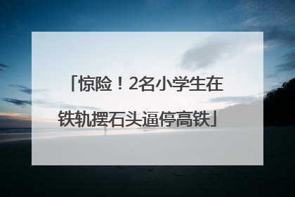 惊险！2名小学生在铁轨摆石头逼停高铁