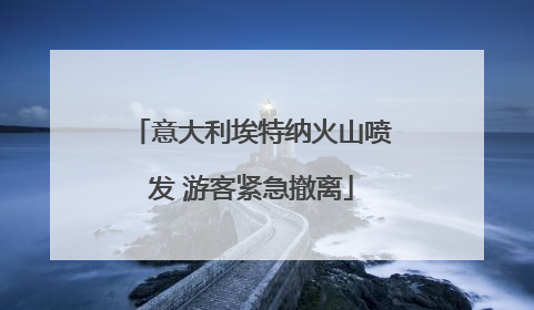 意大利埃特纳火山喷发 游客紧急撤离