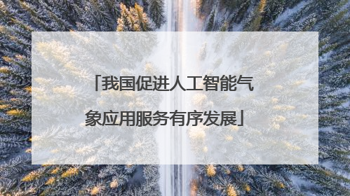 我国促进人工智能气象应用服务有序发展