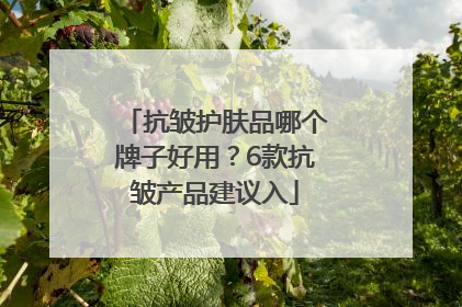 抗皱护肤品哪个牌子好用？6款抗皱产品建议入