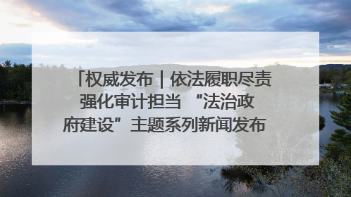 权威发布｜依法履职尽责 强化审计担当 “法治政府建设”主题系列新闻发布会市审计局专场召开