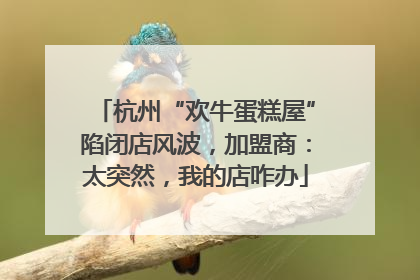 杭州“欢牛蛋糕屋”陷闭店风波，加盟商：太突然，我的店咋办