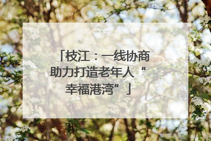 枝江：一线协商助力打造老年人“幸福港湾”