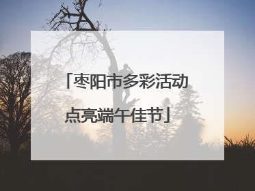 枣阳市多彩活动点亮端午佳节