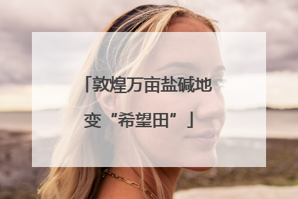 敦煌万亩盐碱地变“希望田”