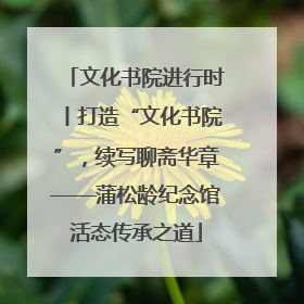文化书院进行时丨打造“文化书院”，续写聊斋华章——蒲松龄纪念馆活态传承之道