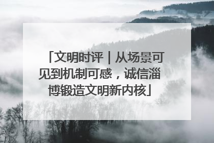 文明时评｜从场景可见到机制可感，诚信淄博锻造文明新内核