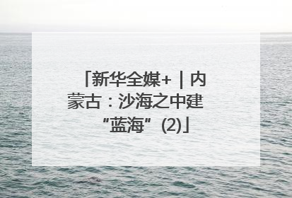 新华全媒+｜内蒙古：沙海之中建“蓝海”(2)