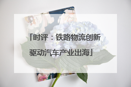 时评：铁路物流创新驱动汽车产业出海