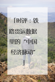 时评：铁路货运数据里的“中国经济脉动”