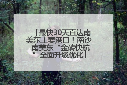 最快30天直达南美东主要港口！南沙-南美东“金砖快航”全面升级优化