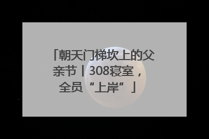 朝天门梯坎上的父亲节丨308寝室，全员“上岸”