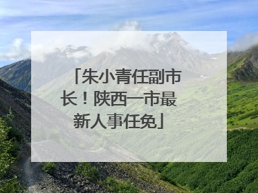 朱小青任副市长！陕西一市最新人事任免
